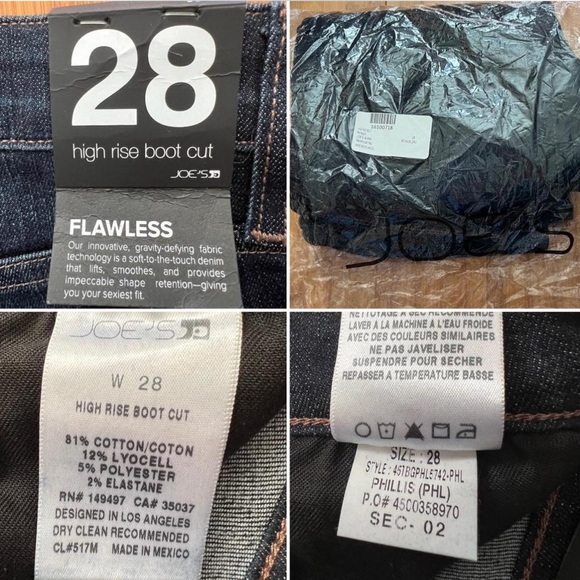 Joe's Jeans Flare Denim Sz 28 NWT - Picture 11 of 12